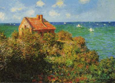 Claude Monet Fisherman's Cottage on the Cliffs France oil painting art